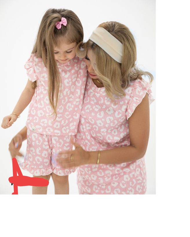 ست راحتی دخترانه تیشرت شلوارک راحتی طرح خرگوش وپلنگی سایزچندماه تا۵الی۶سال