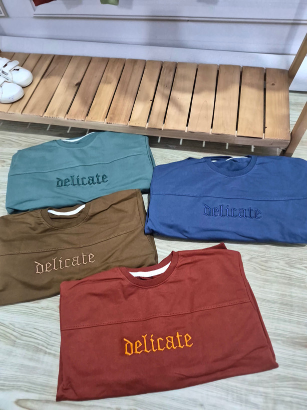 بلوزشلوار طرح:گلدوزی Delicate اسپرت دخترپسرسایز۵۰و۵۵